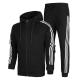 OEM high quality cotton tracksuit men with strip
