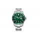 Classic Automatic Bracelet Watch ,  Green Dial Mens Stainless Steel Watches