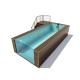 Pool of Luxury Above Ground Fibre Glass Endless Transparent with Wood Plastic Board