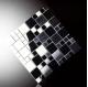 30x30cm Square Black Stainless Steel Mosaic Tile Metal Mosaic Backsplash