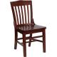 School Mahogany Wooden Dining Room Sets , Solid Wood Restaurant Chair Dining Room