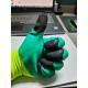 EN388 Double Dip Half Coated Latex Work Gloves Protective Breathable