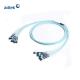 12 Core MPO MTP Patch Cord Trunk Cable PVC / LSZH Trunk Cable Jumper 1.2mm 1.6mm 1.8mm