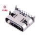 SS Stainless Steel Shell Usb Type C 6 Pin Connector For PCB