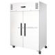 Two Doors Commercial Kitchen Refrigerator Upright Stainless Steel Deep Freezer