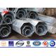 11.8M Gr65 Hot Dip Galvanized Steel Pole 5mm Wall Thickness Steel Transmission Poles