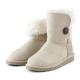 Unisex Lined Sheepskin Snow Boots For Winter Faux Fur