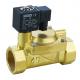 Brass 3 Inch Solenoid Valve Low Power Slowly Heating Up For Water / Air / Steam / Oil
