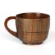 Handmade Binodal Wooden Drinking Cups Jujube Thermo Coffee Cup With Handle