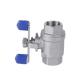 Oil Media Stainless Steel 2PC Manual Floating Ball Valve with NPT/BSPT/BSPP Thread End