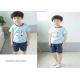 Korean Version Children's Style Clothing , Printed Striped Childrens Summer