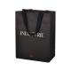 Black Kraft Paper Gift Bags Clothing Shopping Packaging With Flat Cotton Handle