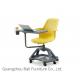 PP Plastic Training Room Tables And Chairs With Wheels And Writing Pad