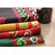 Customized Green Polyester Printing Fabric For Women Medium Weight