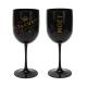 Fashions 450ml Black Reusable Plastic Wine Glasses Moet & Chandon acrylic champagne flutes