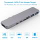 Thunderbolt 3 dual usb-c hub with SD Card reader for 2016 / 2017 / 2018MacBook Pro USB-C adapter