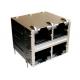 ARJM22A1-A12-BA-EW2 Equivalent Stacked 2x2 RJ45 Connector With 10/100 Base - T