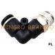 PL 90 Degree Male Elbow Push In Pneumatic Hose Fitting 1/8 1/4 3/8 1/2