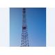 Silver TV Radio Green Field Tower Arc Welding Anti Rust Long Life Span
