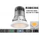 Round High Luminous LED Recessed Downlight 15W Thin Trim Aluminum 3000K White COB