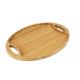 Promotional Bamboo Serving Tray With Two Stylish Holder Low Thermal Conductivity