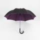 Double Canopy Golf Style Umbrella , Black Umbrella With Hook Handle Custom Logo