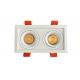 Rectangular Recessed Spot Ceiling Light Twin Double Head 1440lm Modern Style
