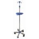 High Quality Hospital Medical Infusion Stand Stainless Steel Collapsible Save Space IV Pole Drip
