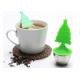 BPA Free Christmas tree Stainless Steel reusable silicone tea bags Silicone Handle with Drip Tray