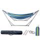 Outdoor Furniture Foldable Double Hammock with Stand Adjustable and Portable Cotton Hammock