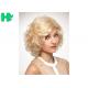 Half Hand Made 14 Inch Short Synthetic Wigs For White Women Heat Resistant