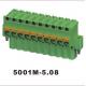 5001 PA66 Brase Plug Terminal Block Connector IP65