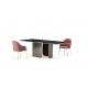 Dining Room Furniture Luxury Rectangular Marble Dining Table Metal Steel  For Home Kitchen
