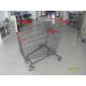 European 270L Supermarket Shopping Trolley With Escalator / Flat Casters