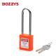 ABS 76mm Steel Shackle Keyed Safety Padlock A3 Thin Shackle Padlock