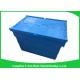 Blue Plastic Storage Attach Lid Containers Assorted Height 60 * 40 * 41.2cm
