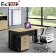 Employee Desks In Walnut Wood Modern Style Customizable Computer Desk Chairs