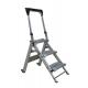 3 Steps Safety Aluminum Step Stool Ladder with Handle and Tool Tray