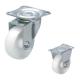 White Nylon 220lbs Loading 100mm Light Duty Casters With Plain Bearing