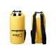 Yellow Waterproof Dry Sack Backpack , 20l Adjustable Kayak Dry Storage Bags 