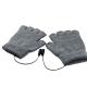 Women Men Electric Heating Gloves USB Thermal Grey Gloves For Sports Skiing