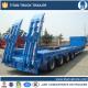 100 Ton 4 Axles lowboy semi trailers with sidewall for Maurituis