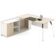 Melamine Wooden Modern Manager Desk Ivory White Executive Computer Table