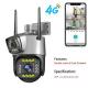 4G PTZ WIFI Security Ip Camera Outdoor Dual Lens Network