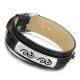 Tagor Stainless Steel Jewelry Super Fashion Silicone Leather Bracelet Bangle TYSR038
