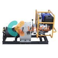 30 Kn 4.04 KW Gasoline Engine Cable Pulling Winch With Detachable Drum