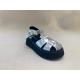 Velvet Upper Silver Flatform Sandals Thick Soled Platform Sport Sandals