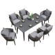 Open Air Balcony Garden Furniture Set Unfolded Plastic Rattan Chair And Table