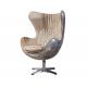 Khaki Color Aviation Leather Furniture Outdoor Arne Jacobsen Chair Aviation Office Chair