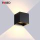 6000k COB Led Square Indoor Modern Wall Lamp Black Wall Light For Corridor